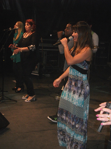 Integrantes do vocal no palco