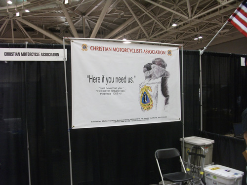 Banner do Christian Motorcyclists Association Here if you need us